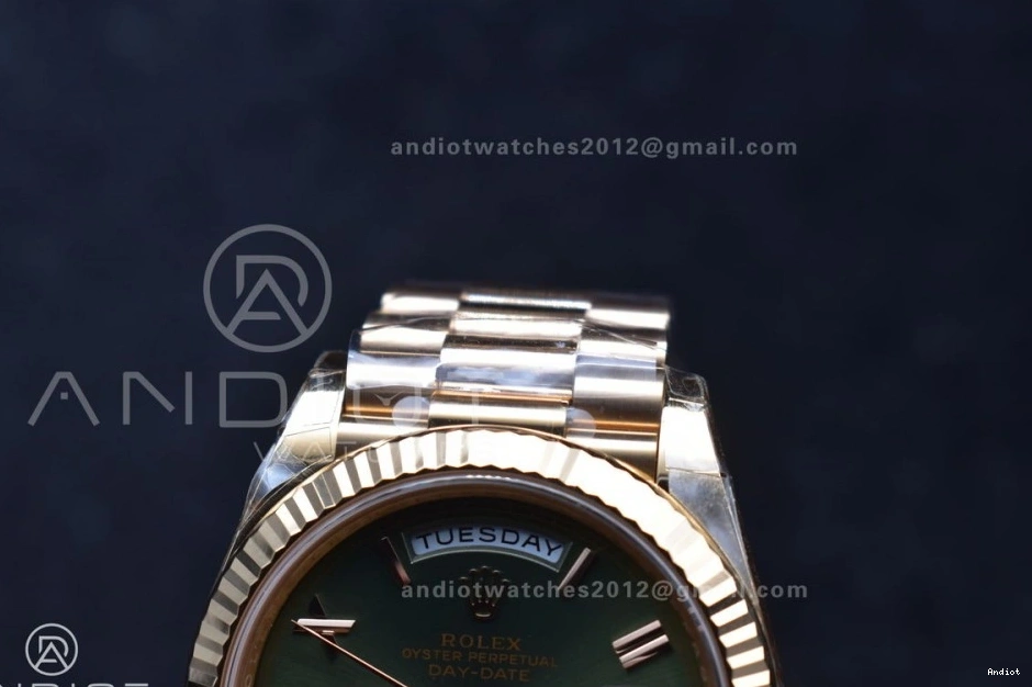 Date Edition Dial Roman Best THBF Day VR3255 President Green 228235 on 40 (Gain 1:1 RG Weight) Bracelet 0117